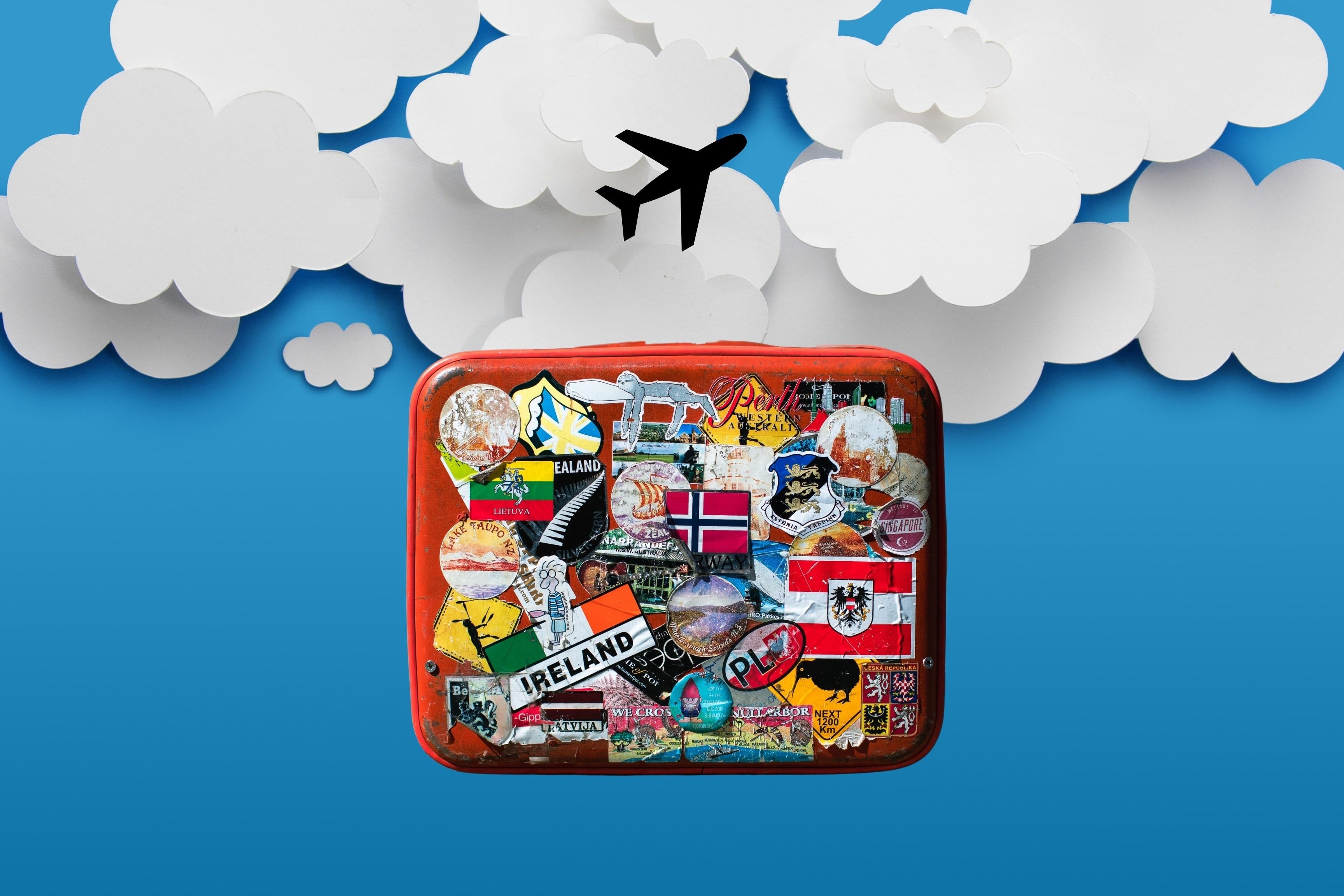 personal item floating fake clouds