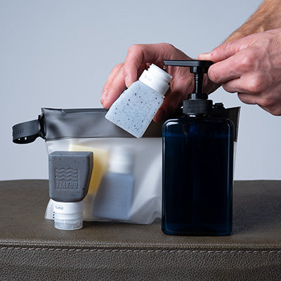 3oz Bottles Two-Pack Clear Gray