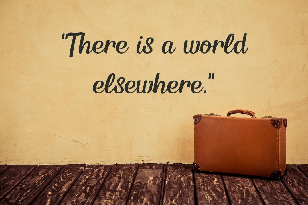 inspirational travel quotes vintage suitcase