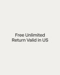 Free Unlimited Return  Valid in US.